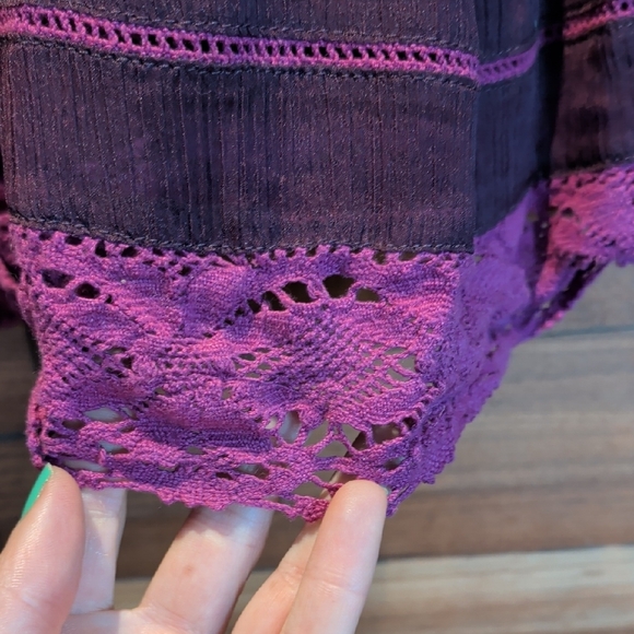 Alya Sleeveless Midi Dress in Plum with Pink Embroidery - Picture 6 of 7